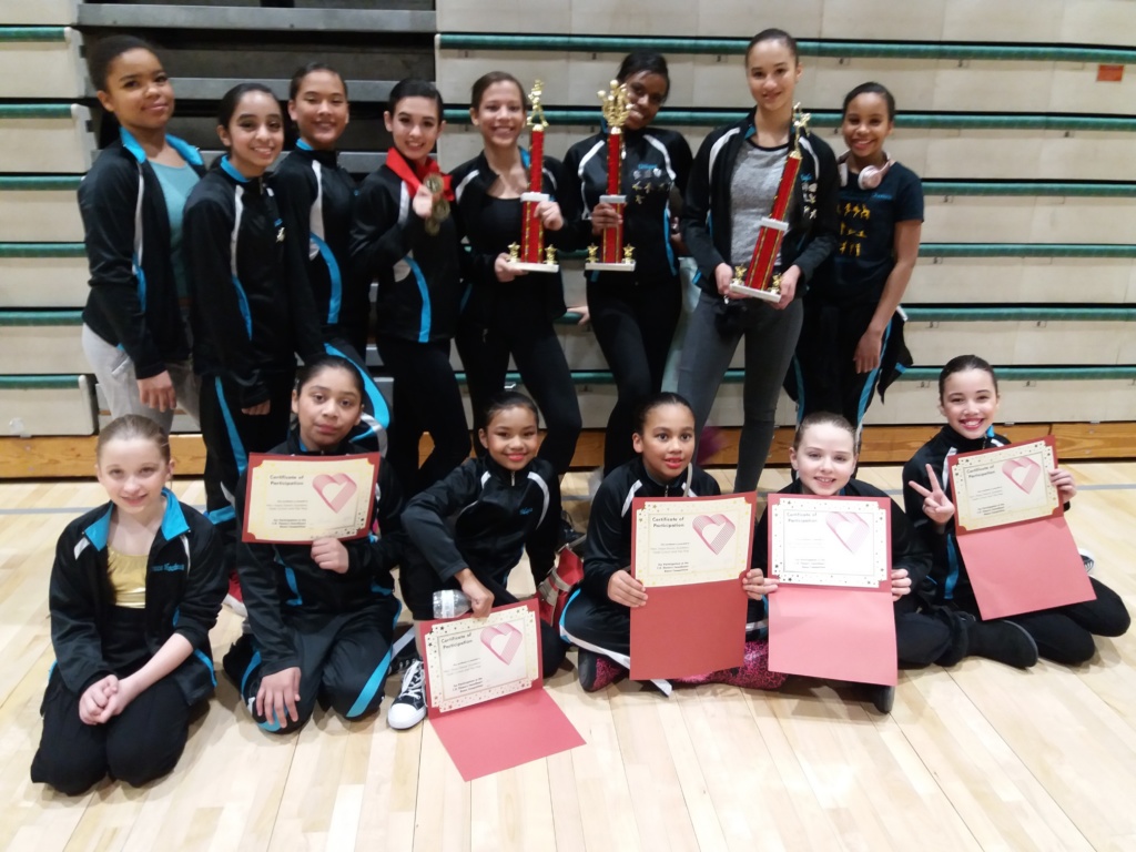 Dance Company with trophies and Certificates.