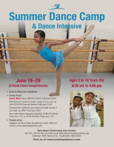 Summer Dance Camp and Dance Intensive, June 18 - 19 , 2018