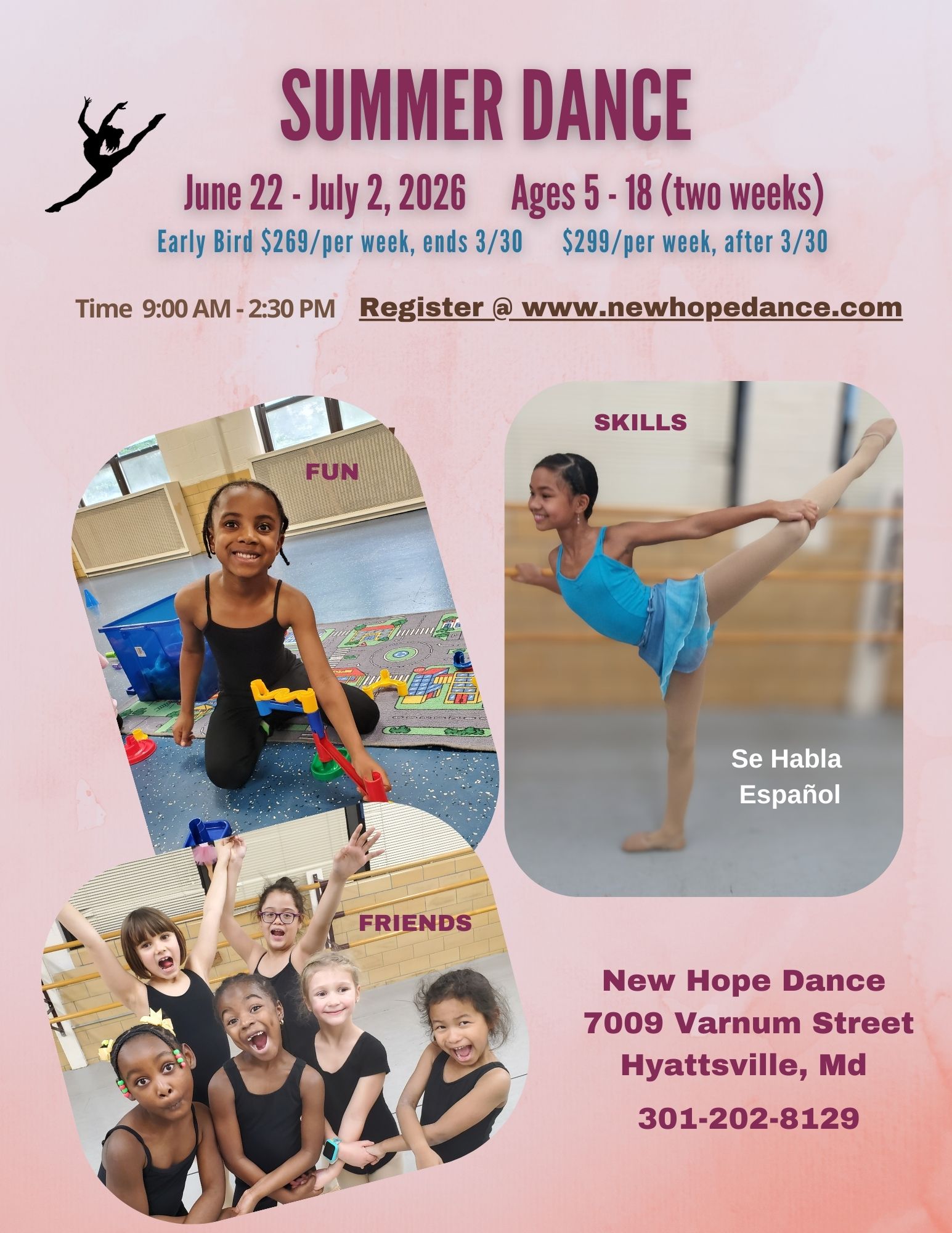 Summer Dance Camp 2026 flyer